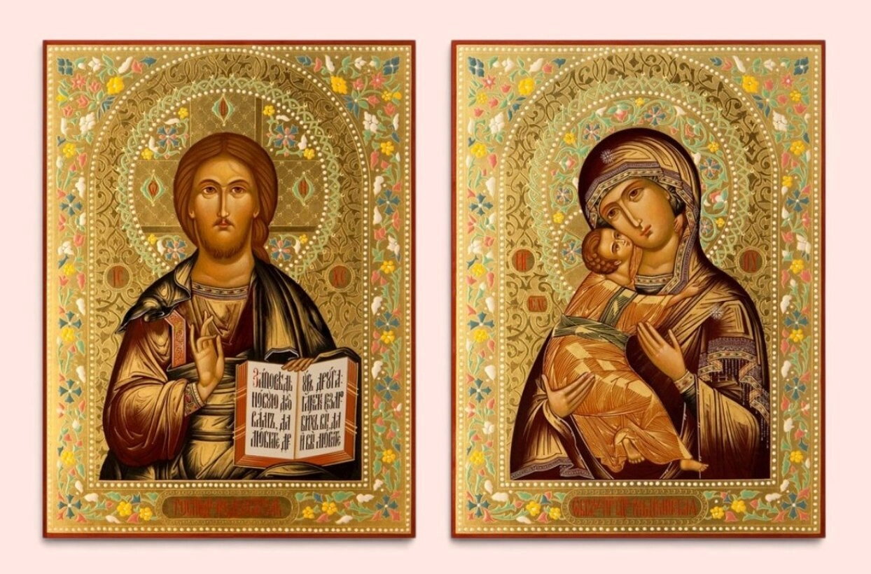 Ікона пара на дошці, «з Володимирською». — фото 1