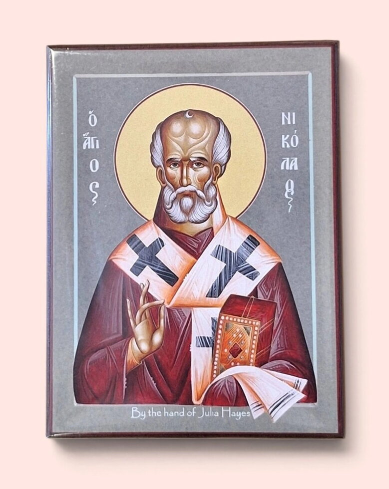 Ікона на дошці, «Миколай чудотворець». — фото 1