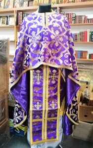 Облачення фіолетове, грецький крій, парча, 135/54, з покровцями