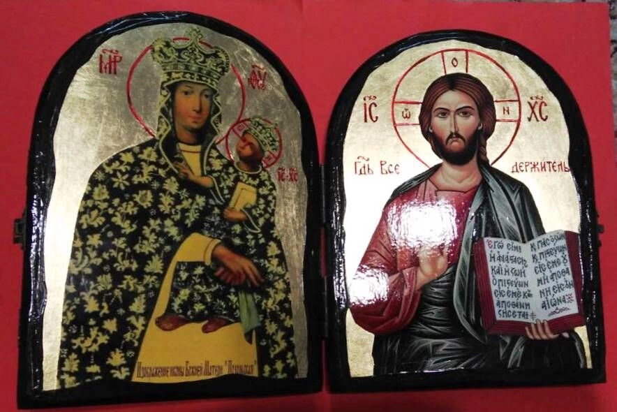 Складення дерев'яне Синайський подвійний, "Спаситель + Подільська", в подарунковій упаковці, 23х35 — мініатюра 2