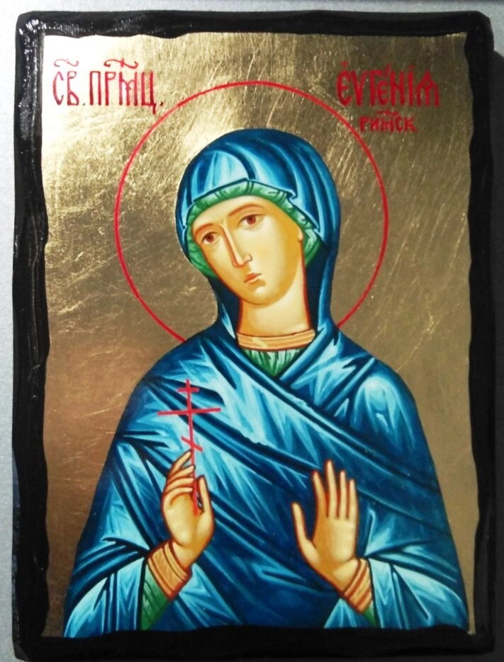 Ікона чорне золото, "Євгенія", 17х23 — фото 1