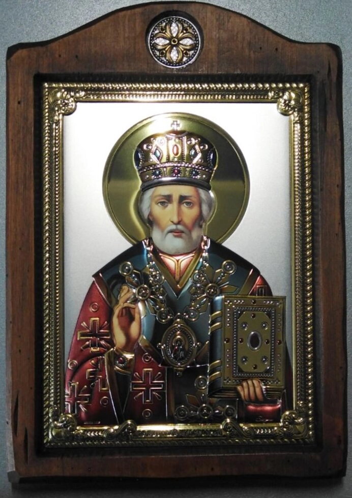 Ікона "Микола", кольорова — фото 1