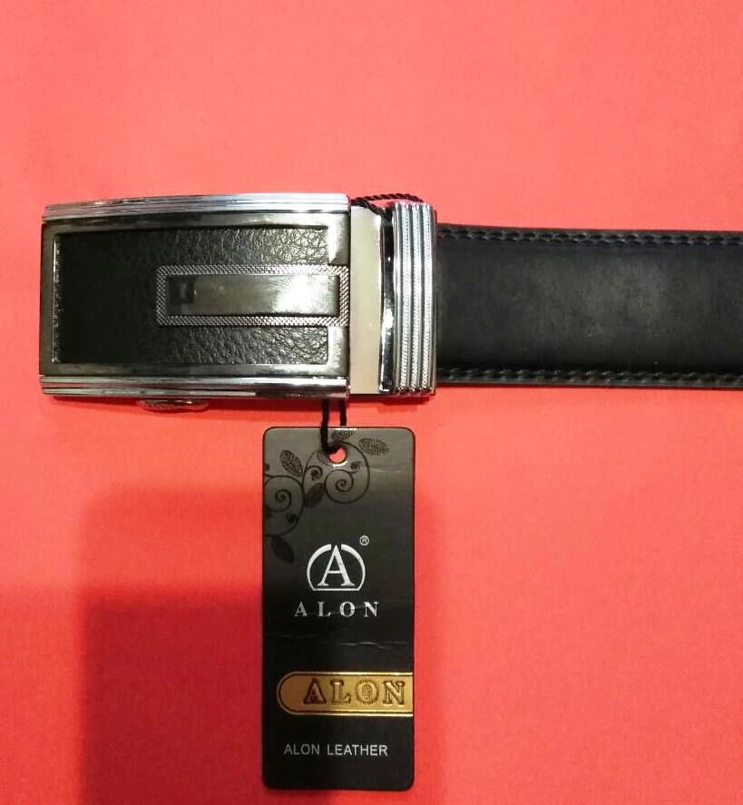 Пояс шкіряний "ALON", молитва зовні (90 псалом, Богордіце, архангелу Міхаїлу), ширина 4 см. — фото 1