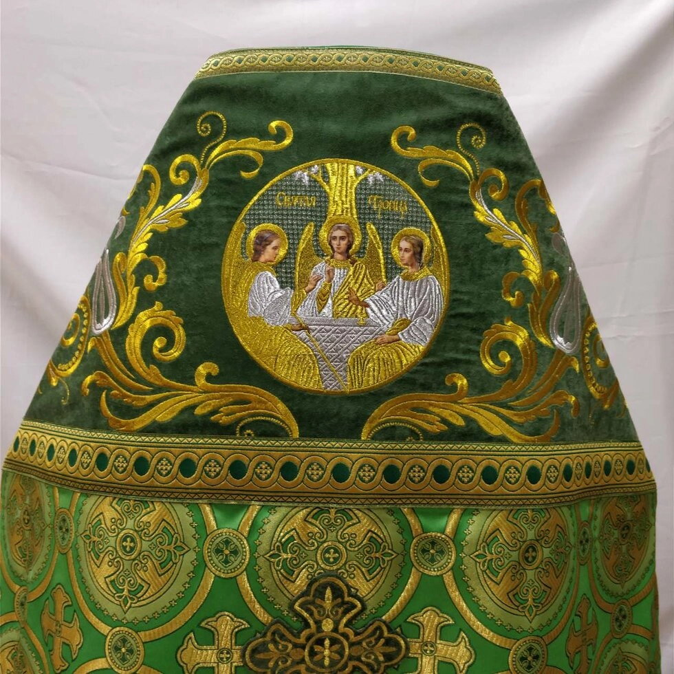 Облачення зелене з вишитим верхом, з іконою, 150/54, з покрівцями — мініатюра 5