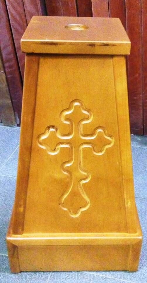 Підставка під запрестольний хрест, ікону, дерев'яна світла від компанії ІНТЕРНЕТ МАГАЗИН "ХРИСТИЯНИН" церковне начиння - фото 1