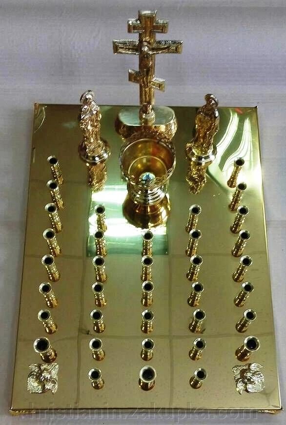 Підсвічник настільний на панахидний стіл, на 36 свічок від компанії ІНТЕРНЕТ МАГАЗИН "ХРИСТИЯНИН" церковне начиння - фото 1