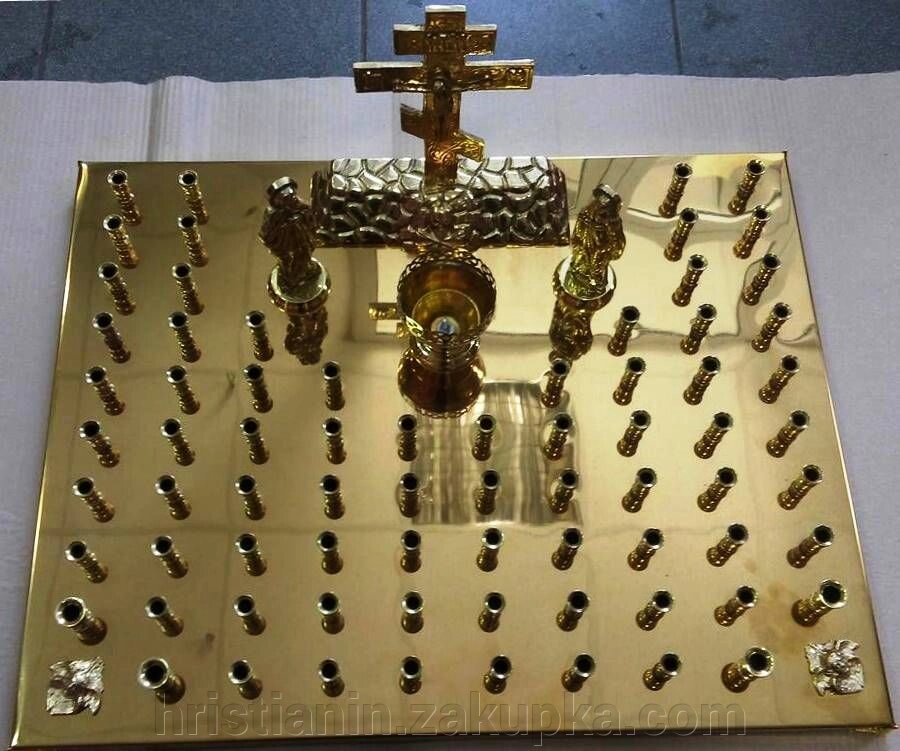 Підсвічник настільний на панахидний стіл, на 80 свічки від компанії ІНТЕРНЕТ МАГАЗИН "ХРИСТИЯНИН" церковне начиння - фото 1