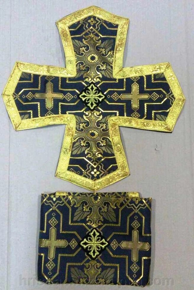 Покрівці з повітрям чорні з золотом від компанії ІНТЕРНЕТ МАГАЗИН "ХРИСТИЯНИН" церковне начиння - фото 1