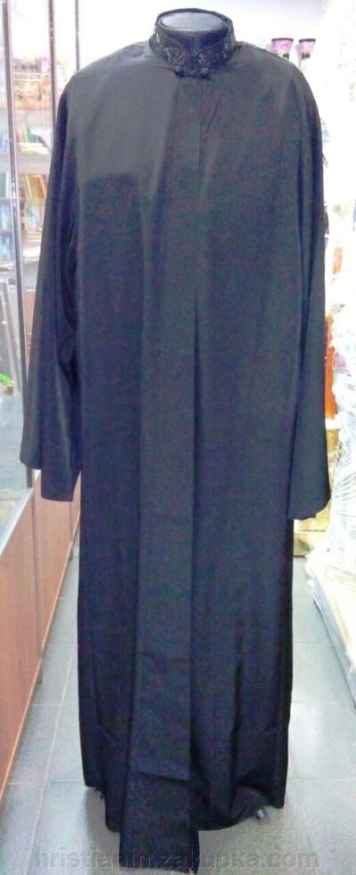 Ряса грецька чорна, шовк, розміри в асортименті від компанії ІНТЕРНЕТ МАГАЗИН "ХРИСТИЯНИН" церковне начиння - фото 1