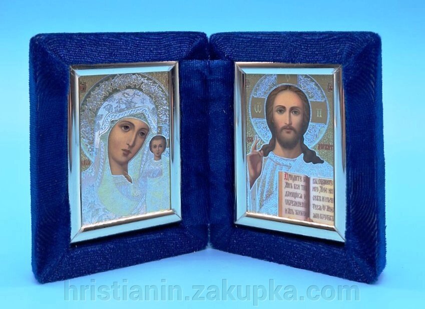 Складень оксамитовий синій, глухий від компанії ІНТЕРНЕТ МАГАЗИН "ХРИСТИЯНИН" церковне начиння - фото 1