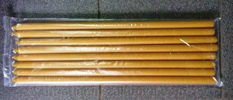 Свічка Макана з натуральним воском, №3, (8 штук в упаковці) від компанії ІНТЕРНЕТ МАГАЗИН "ХРИСТИЯНИН" церковне начиння - фото 1