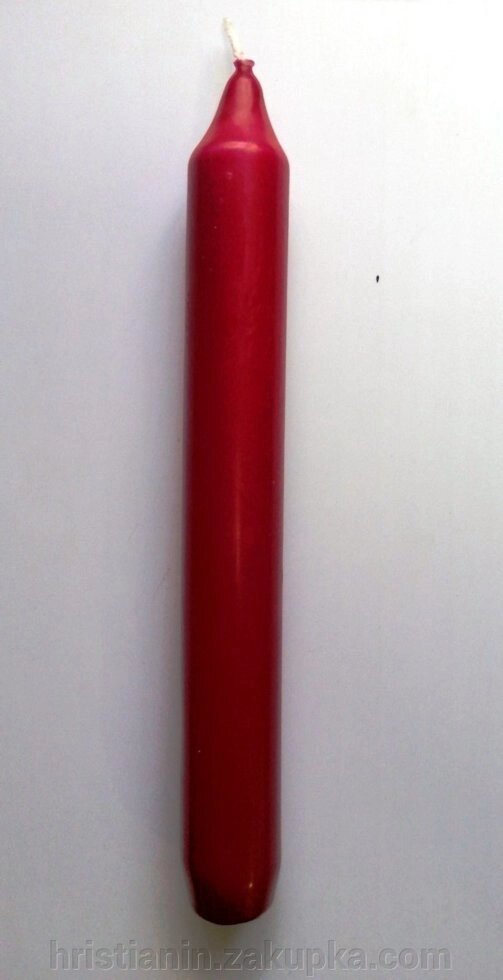 Свічка побутова парафінова червона, 7 годин горіння від компанії ІНТЕРНЕТ МАГАЗИН "ХРИСТИЯНИН" церковне начиння - фото 1