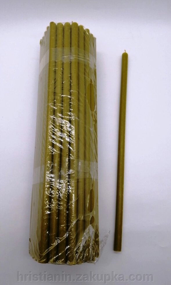 Свічки з натуральним воском, №10, 2 кг. (52 штук в упаковці) від компанії ІНТЕРНЕТ МАГАЗИН "ХРИСТИЯНИН" церковне начиння - фото 1