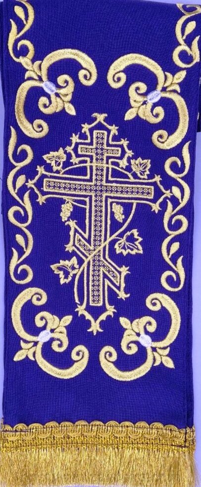 Закладка вишита в богослужбові книги з Хрестом від компанії ІНТЕРНЕТ МАГАЗИН "ХРИСТИЯНИН" церковне начиння - фото 1