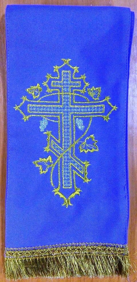 Закладка вишита в богослужбові книги з Хрестом від компанії ІНТЕРНЕТ МАГАЗИН "ХРИСТИЯНИН" церковне начиння - фото 1