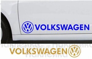 Набір вінілових наклейок на авто - Volkswagen розмір 50 см (2 шт.)