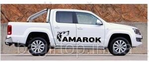 Набір вінілових наклейок на борт автомобіля - Volkswagen Amarok (2 шт) розмір 120 см