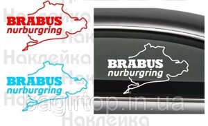 Вінілова наклейка на авто - Brabus Nurburgring Mercedes розмір 50 см