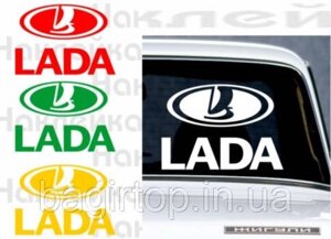 Вінілова наклейка на авто - Логотип Lada /ВАЗ розмір 50 см