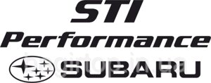 Вінілова наклейка на авто - Subaru STI розмір 20 см