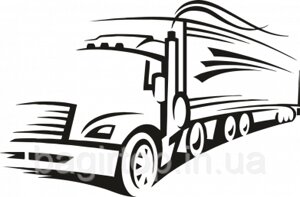 Вінілова наклейка на авто - Truck line art розмір 20 см