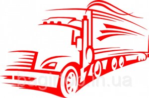 Вінілова наклейка на авто - Truck line art розмір 30 см