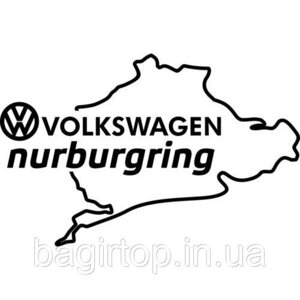 Вінілова наклейка на авто - Volkswagen Nurburgring розмір 20 см