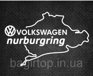 Вінілова наклейка на авто - Volkswagen Nurburgring розмір 30 см