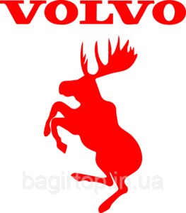 Вінілова наклейка на авто - Volvo deer розмір 30 см