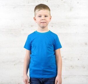 Дитяча блакитна футболка - на зріст 98см, 100% бавовна