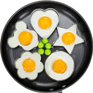 Форми для яєць і смаження млинців - у наборі 5шт. різних форм, метал