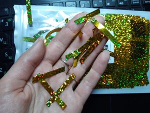 Конфетті золото з супер голограмою -ручне різання)