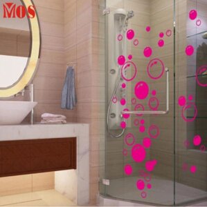 Наклейки у ванну кімнату рожеві "Бульбашки"розмір наклейки 43*19см, а там розклеювати на свій розсуд