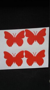Наклейки вінілові метелики - розмір стікера всього 9*7,5 см
