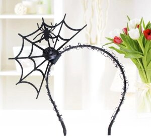Декор для Хелловіну обруч чорний - розмір павутини 14*7см