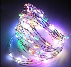 Світлодіодна декоративна гірлянда Роса 4 м 100 Led різнобарвний