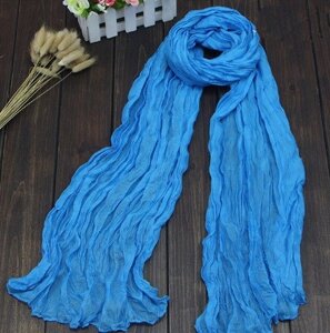 Жіночий шарф блакитний 170*40см
