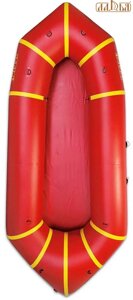Надувний пакрафт Ладья ЛП-245 Каяк Базовий червоний з жовтим - Туристичний пакрафт