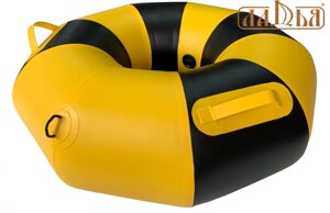 Тюбінг санки ватрушка для снігу жовто-чорний ЛСТ-9007