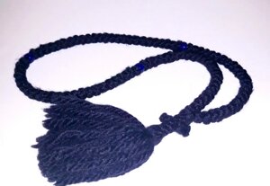 Вервиці, плетені чотки з пензлем (Греція) сині намистини