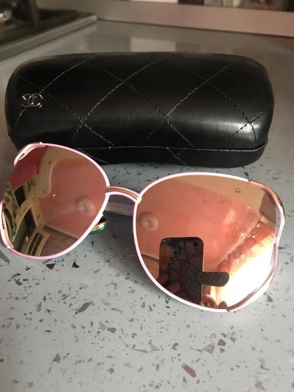 Стильные поляризованные зеркальные солнцезащитные очки розовые - акції