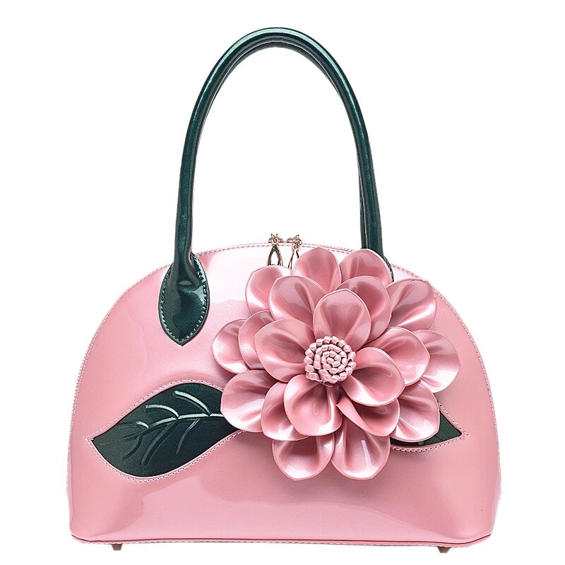 Под заказ! Лаковая женская сумка цветок 9 расцветок, яркие стильные - фото