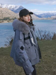 Під замовлення! Бавовняна куртка Parker для жінок, зима 2020 року, нова корейська версія вільного короткого пухової
