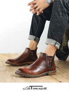 Під замовлення! Чоловічі черевики Martin, трендові повсякденні туфлі в британському стилі, чоловічі шкіряні зимові