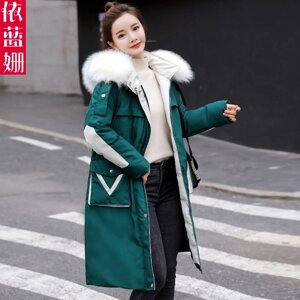 Під замовлення! Пуховик Parker жіноча середньої довжини, зима 2019, нова корейська версія, утеплена куртка