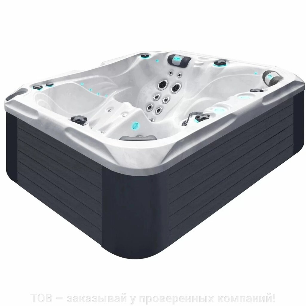Гідромасажний басейн Passionspas Happy (213х175х83 см), Сріблясто-білий від компанії ТОВ - замовляй у перевірених компаній! - фото 1