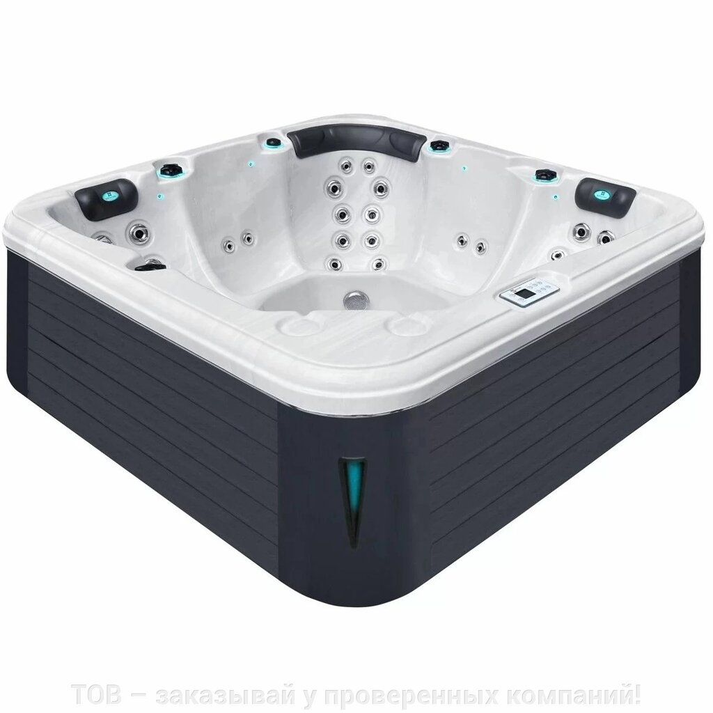 Гідромасажний басейн Passionspas Relax (204х204х85 см), Сріблясто-білий від компанії ТОВ - замовляй у перевірених компаній! - фото 1