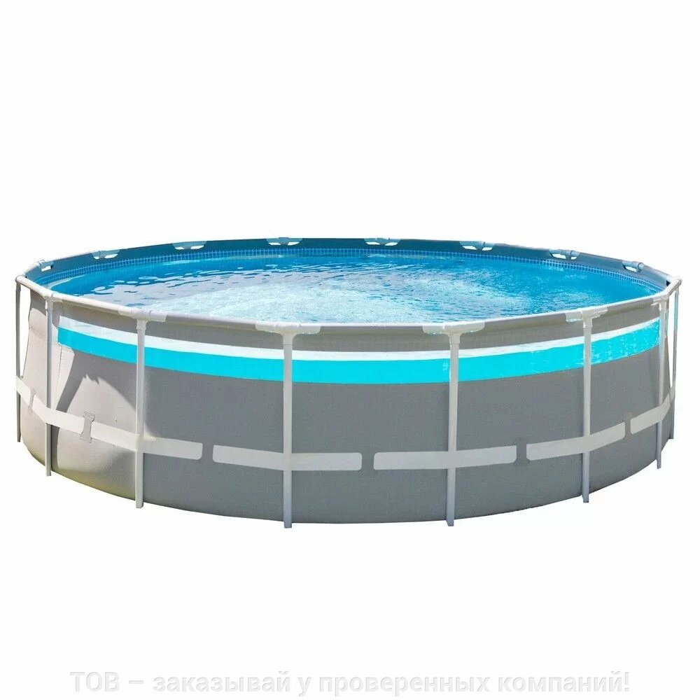 Каркасний басейн Intex 26730 (488х122 см) з картриджним фільтром, драбиною та тентом від компанії ТОВ - замовляй у перевірених компаній! - фото 1