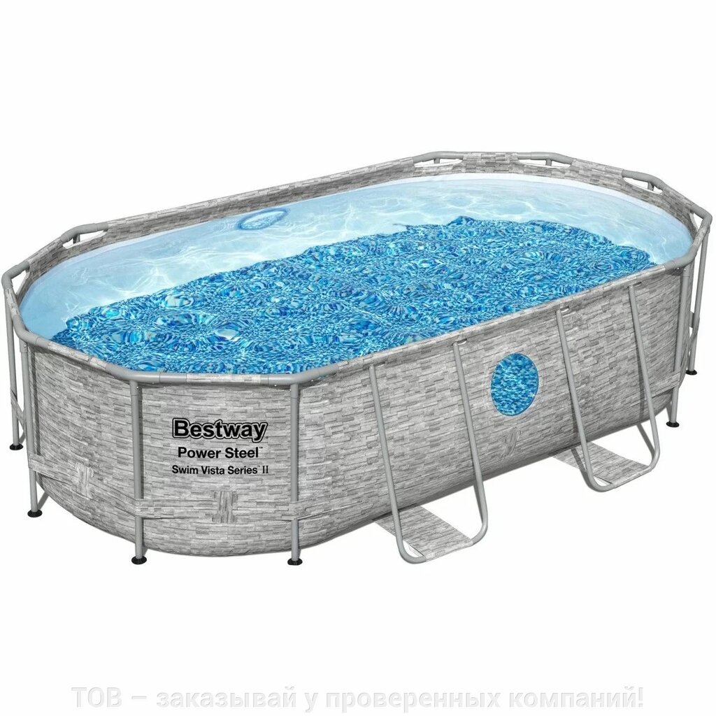 Каркасний басейн з ротанга Bestway 56714 (427х250х100) з картриджним фільтром від компанії ТОВ - замовляй у перевірених компаній! - фото 1
