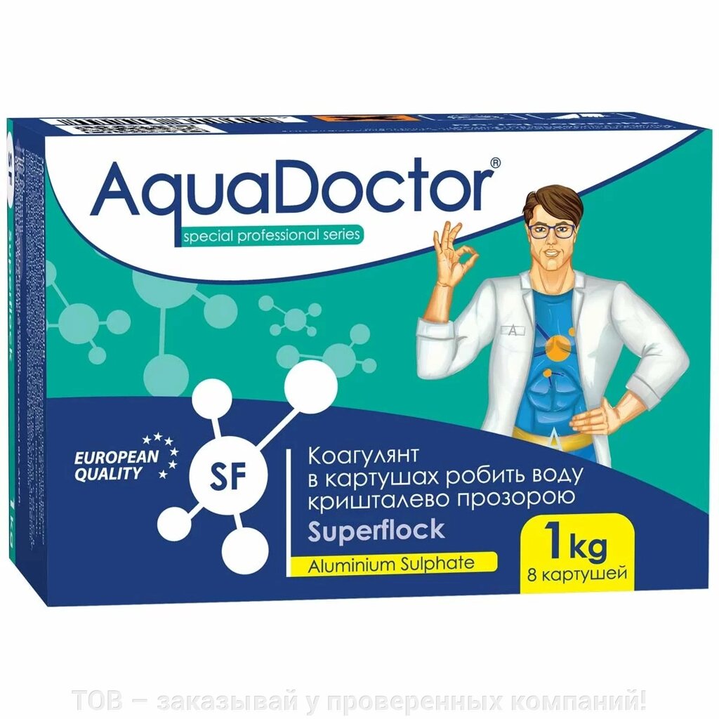 Коагулюючий засіб в картушах AquaDoctor Superflock від компанії ТОВ - замовляй у перевірених компаній! - фото 1